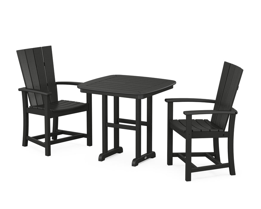 POLYWOOD Quattro 3-Piece Dining Set in Black image