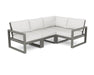 POLYWOOD EDGE 4-Piece Modular Deep Seating Set in Slate Grey / Natural Linen image