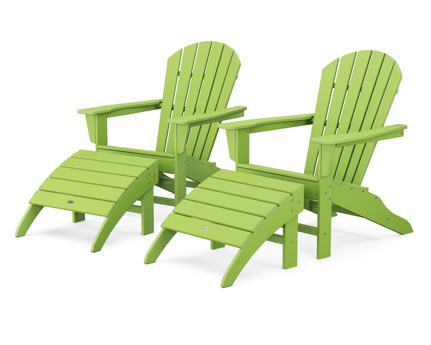 POLYWOOD South Beach 4-Piece Adirondack Set in Lime image