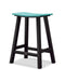 POLYWOOD Contempo 24" Saddle Counter Stool in Black / Aruba image