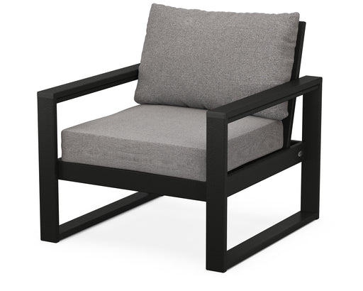 POLYWOOD EDGE Club Chair in Black / Grey Mist image