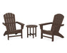 POLYWOOD Nautical 3-Piece Adirondack Set in Mahogany image