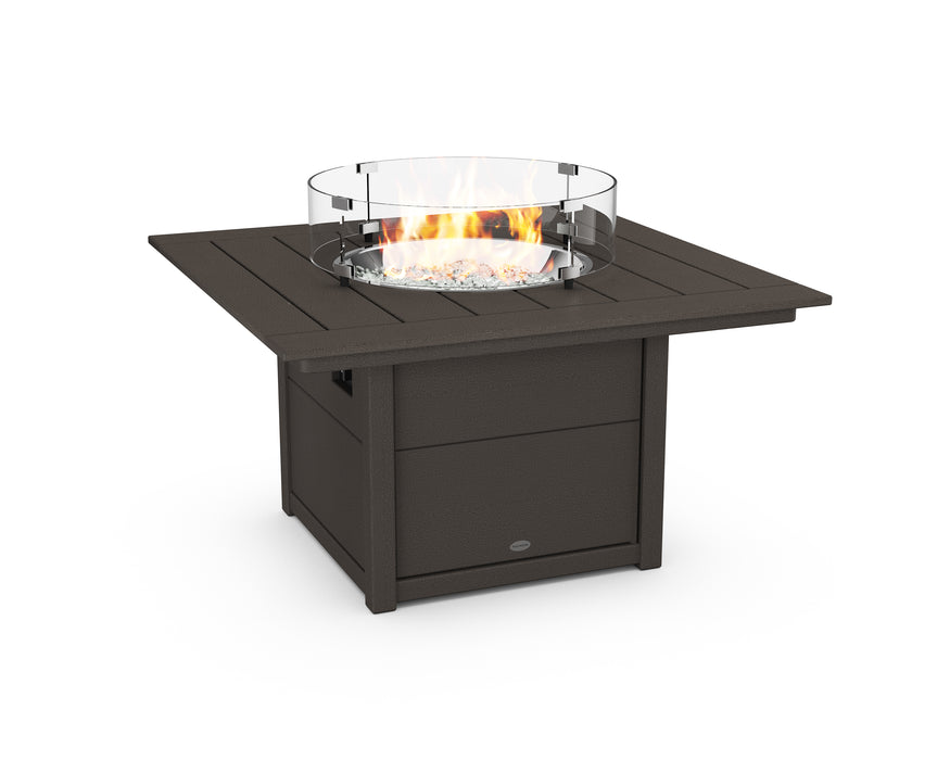 POLYWOOD Square 42" Fire Pit Table in Vintage Coffee image