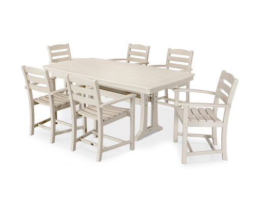 POLYWOOD La Casa Cafe 7-Piece Arm Chair Dining Set in Sand image