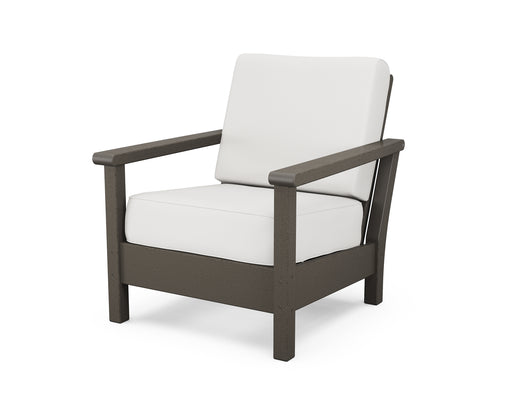 POLYWOOD Harbour Deep Seating Chair in Vintage Coffee / Natural Linen image