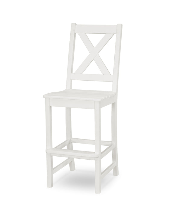 POLYWOOD Braxton Bar Side Chair in White image