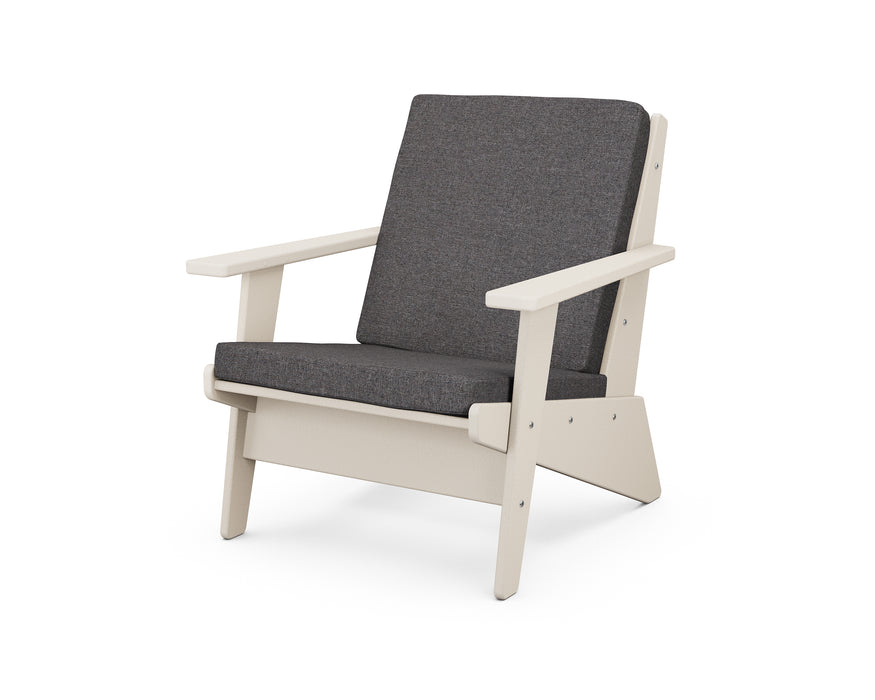 POLYWOOD Riviera Modern Lounge Chair in Sand / Ash Charcoal image