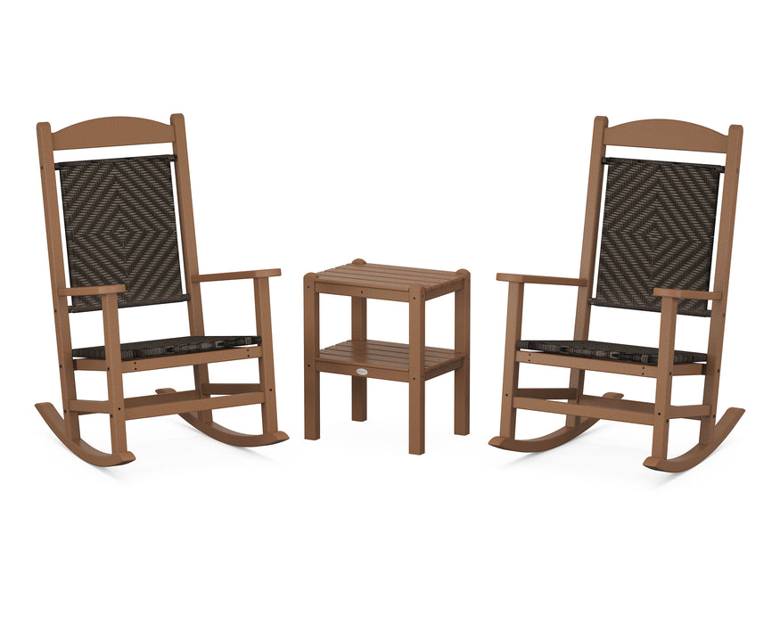 POLYWOOD Presidential Woven Rocker 3-Piece Set in Teak / Cahaba image