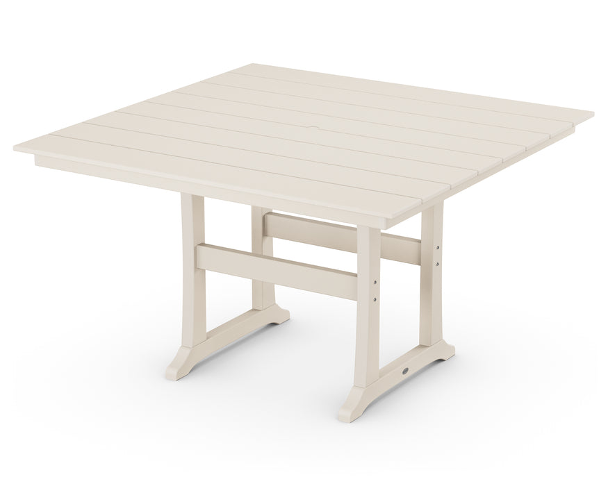 POLYWOOD Farmhouse Trestle 59" Counter Table in Sand image