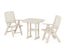 POLYWOOD Nautical Highback Chair 3-Piece Dining Set in Sand image