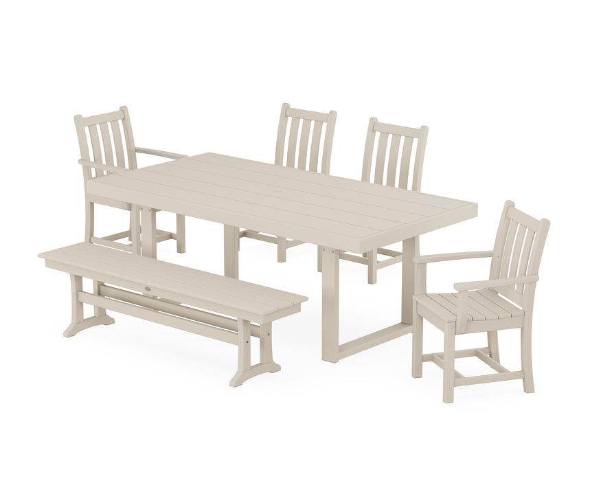 POLYWOOD Traditional Garden 6-Piece Dining Set in Sand image