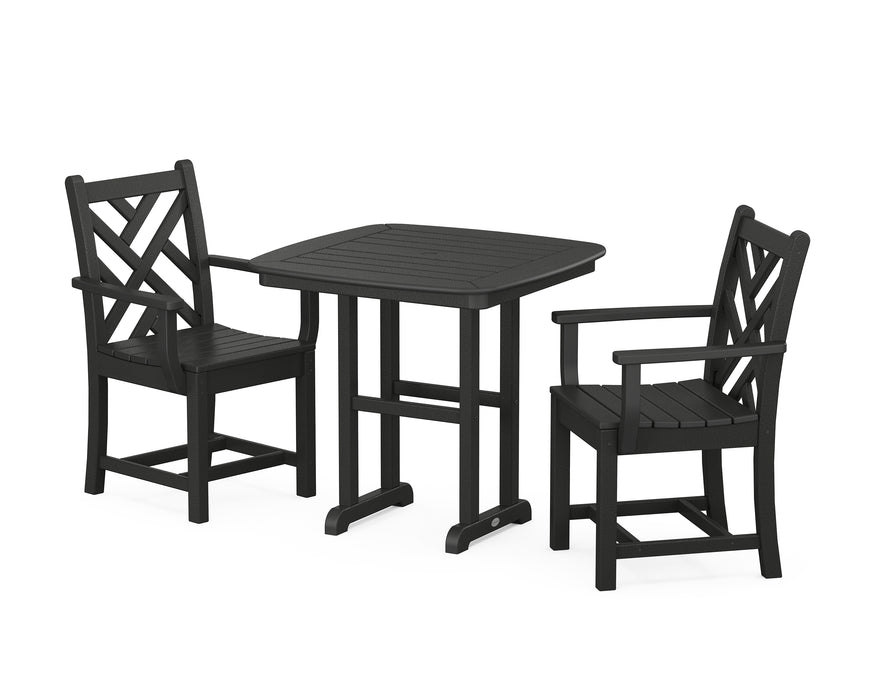 POLYWOOD Chippendale 3-Piece Dining Set in Black image