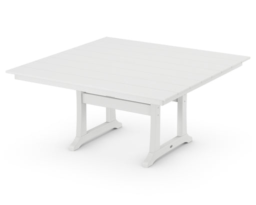 POLYWOOD Farmhouse Trestle 59" Dining Table in White image