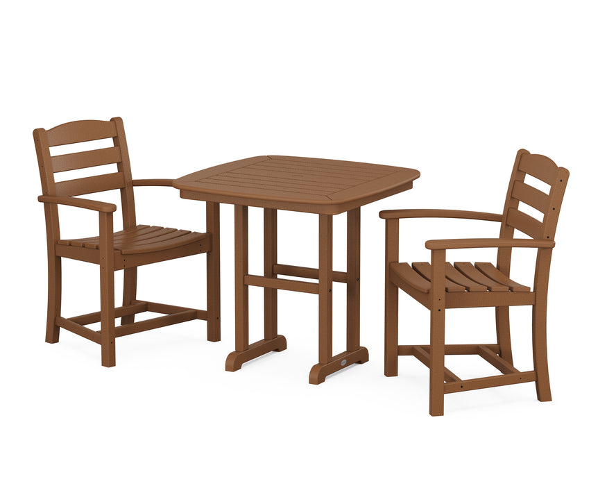 POLYWOOD La Casa Cafe 3-Piece Dining Set in Teak