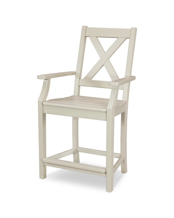 POLYWOOD Braxton Counter Arm Chair in Sand image