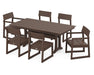 POLYWOOD EDGE 7-Piece Farmhouse Trestle Dining Set in Mahogany image