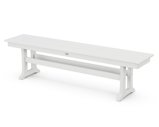 POLYWOOD Farmhouse Trestle 65" Bench in White image