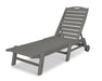 POLYWOOD Nautical Chaise with Wheels in Slate Grey image