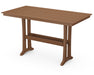 POLYWOOD Farmhouse Trestle 37" x 72" Bar Table in Teak image