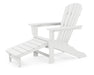 POLYWOOD Palm Coast Ultimate Adirondack with Hideaway Ottoman in White image