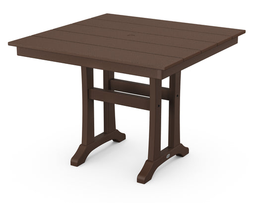 POLYWOOD Farmhouse Trestle 37" Dining Table in Mahogany image