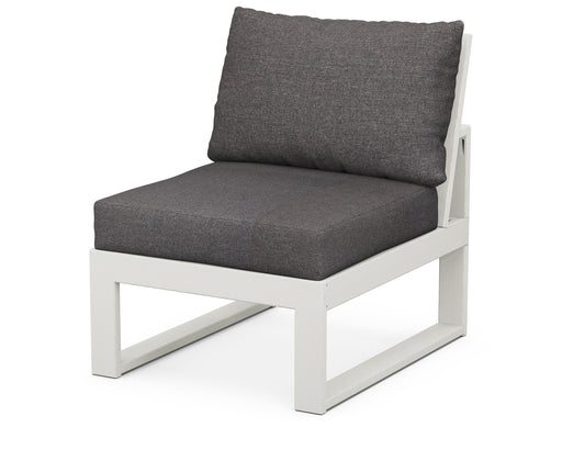 POLYWOOD Modular Armless Chair in Vintage White / Ash Charcoal image