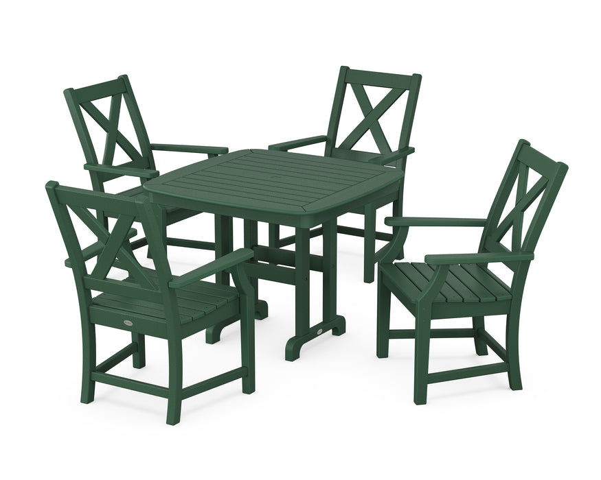 POLYWOOD Braxton 5-Piece Dining Set in Green