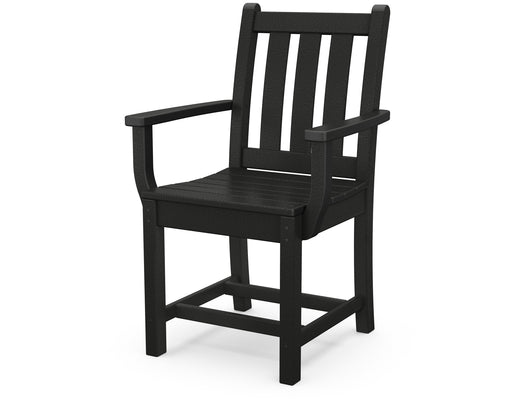 POLYWOOD Traditional Garden Dining Arm Chair in Black image