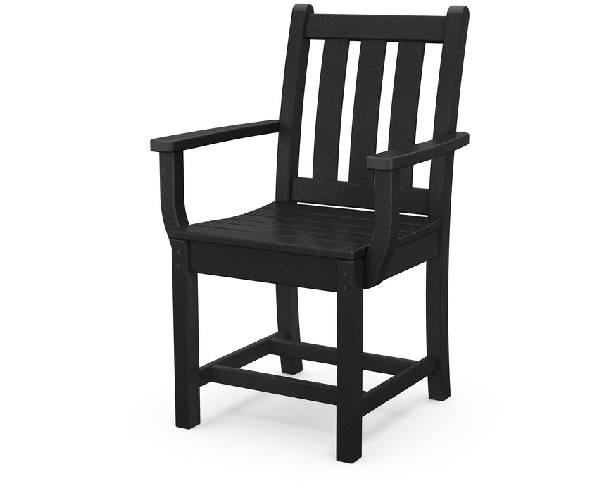 POLYWOOD Traditional Garden Dining Arm Chair in Black image