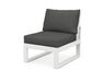 POLYWOOD Modular Armless Chair in White / Spectrum Carbon image
