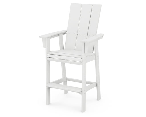 POLYWOOD Modern Curveback Adirondack Bar Chair in White image