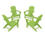 POLYWOOD Nautical 4-Piece Adirondack Conversation Set in Lime image