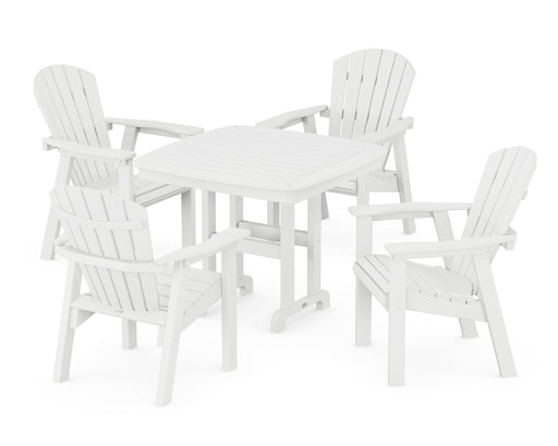 POLYWOOD Seashell 5-Piece Dining Set in White image