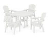 POLYWOOD Seashell 5-Piece Dining Set in White image