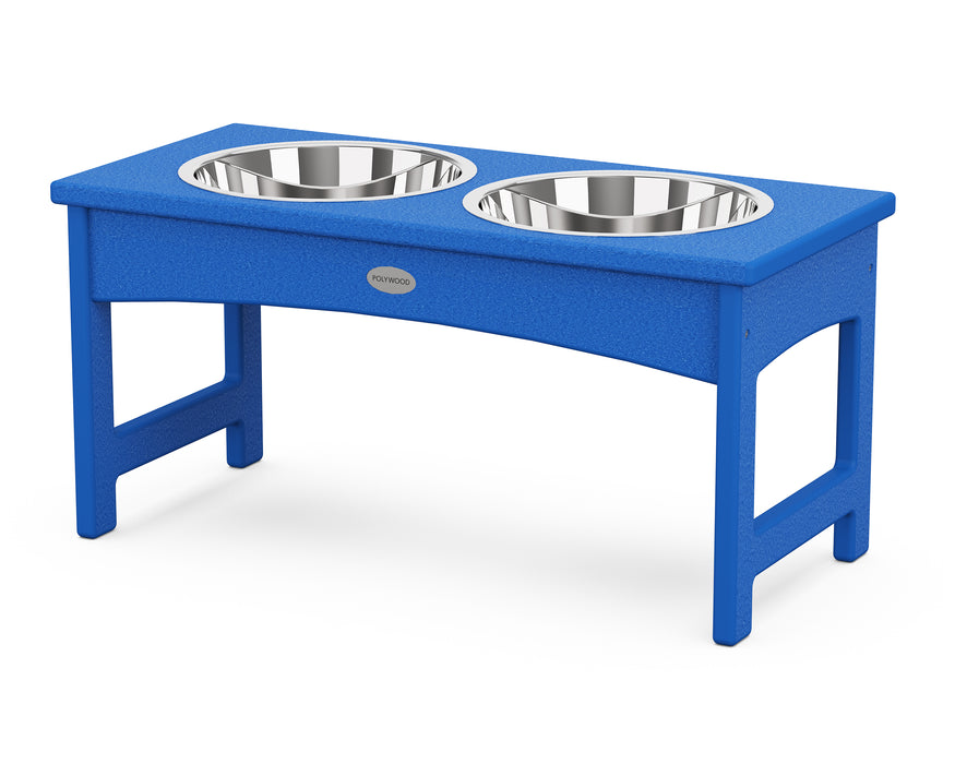 POLYWOOD Pet Feeder in Pacific Blue