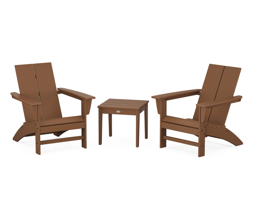 Country Living Country Living Modern Adirondack Chair 3-Piece Set in Teak