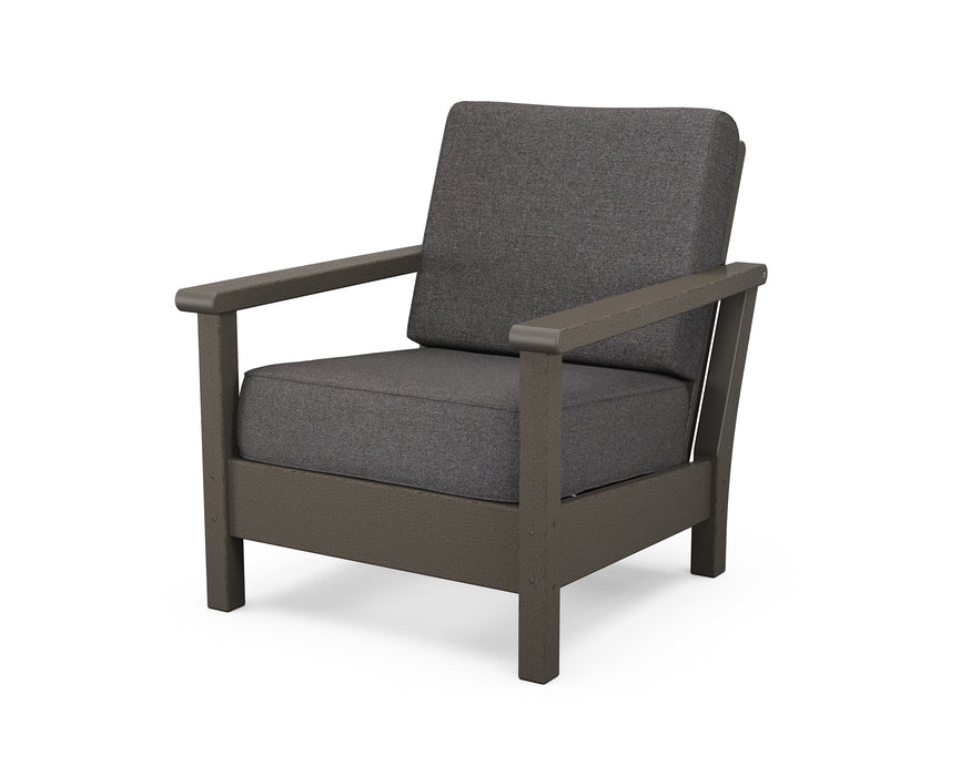 POLYWOOD Harbour Deep Seating Chair in Vintage Coffee / Ash Charcoal