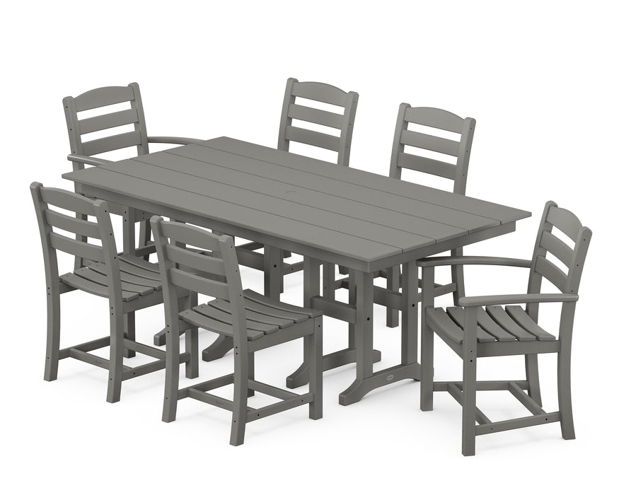 POLYWOOD La Casa Cafe 7-Piece Farmhouse Dining Set in Slate Grey image