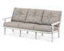 POLYWOOD Lakeside Deep Seating Sofa in Vintage White / Weathered Tweed image