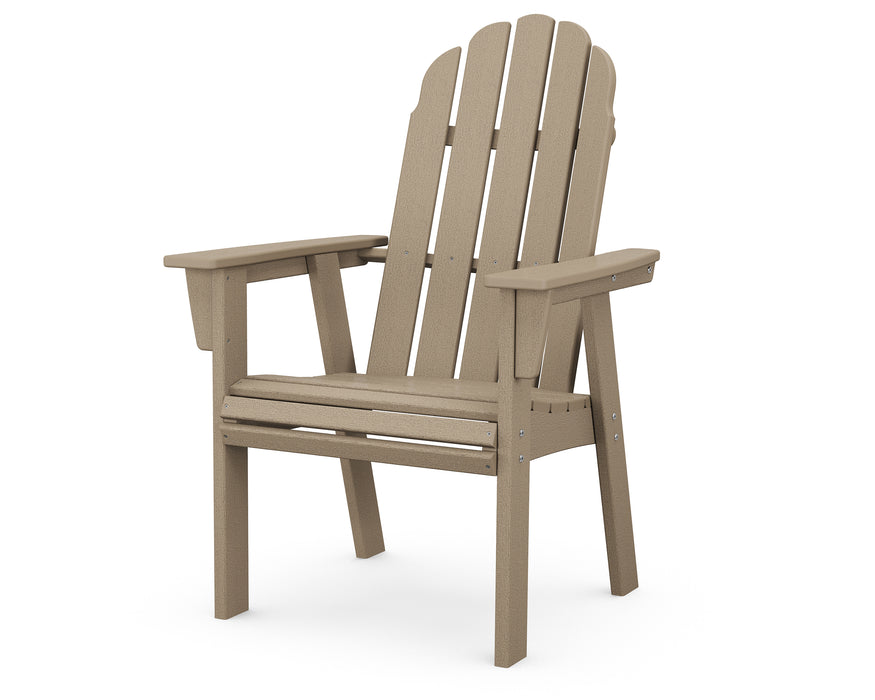 POLYWOOD Vineyard Curveback Adirondack Dining Chair in Vintage Sahara