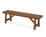 POLYWOOD Rustic Farmhouse 60" Backless Bench in Teak image